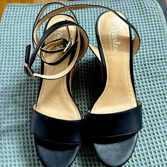 Charles by Charles david black corkscrew wedge heel 
VGU - Picture 2 of 6